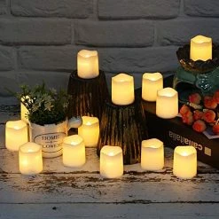 Promo ✔️ Flameless Votive Candles,Flameless Flickering Electric Fake Candle,24 Pack 200+Hour Battery Operated LED Tea Lights In Warm White For Wedding,Table,Festival,Halloween,Christmas Decorations Warm White-50pack ✔️ -Lighting & Ceiling Fans Shop 51sOE997VJL