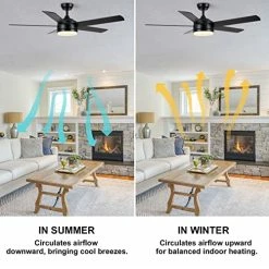 Hot Sale π 52 Inch Black Ceiling Fan With Lights And Remote Control,Dimmable Tri-color Temperatures LED,Quiet Reversible Motor,5 Blades Modern Ceiling Fans For Indoor Or Covered Outdoor Use. Black-52inch π― 13 Hot Sale π 52 Inch Black Ceiling Fan With Lights And Remote Control,Dimmable Tri-color Temperatures LED,Quiet Reversible Motor,5 Blades Modern Ceiling Fans For Indoor Or Covered Outdoor Use. Black-52inch π― -Lighting & Ceiling Fans Shop 51tCcZ4A1oL