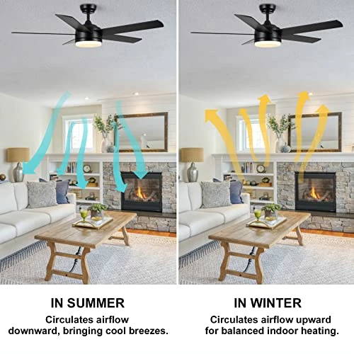 Hot Sale π 52 Inch Black Ceiling Fan With Lights And Remote Control,Dimmable Tri-color Temperatures LED,Quiet Reversible Motor,5 Blades Modern Ceiling Fans For Indoor Or Covered Outdoor Use. Black-52inch π― 5 Hot Sale π 52 Inch Black Ceiling Fan With Lights And Remote Control,Dimmable Tri-color Temperatures LED,Quiet Reversible Motor,5 Blades Modern Ceiling Fans For Indoor Or Covered Outdoor Use. Black-52inch π― - Image 3