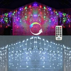 New 💯 Christmas Icicle Lights Outdoor, 360 LED 29.5ft 8 Modes Fairy Icicle String Lights With 60 Drops, Led 🎄 Christmas Twinkle Lights For Holiday, Party, Wedding, Eaves, 🎄 Christmas Decorations (White) 🔔 -Lighting & Ceiling Fans Shop 51tR9C8N9UL. AC