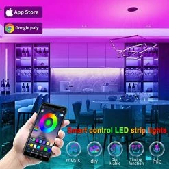 Deals 🔥 Led Lights For Bedroom 100ft (2 Rolls Of 50ft) Music Sync Color Changing LED Strip Lights With Remote And App Control 5050 RGB LED Strip, LED Lights For Room Home Party Decorat ⭐ -Lighting & Ceiling Fans Shop 51th0MB9JyL