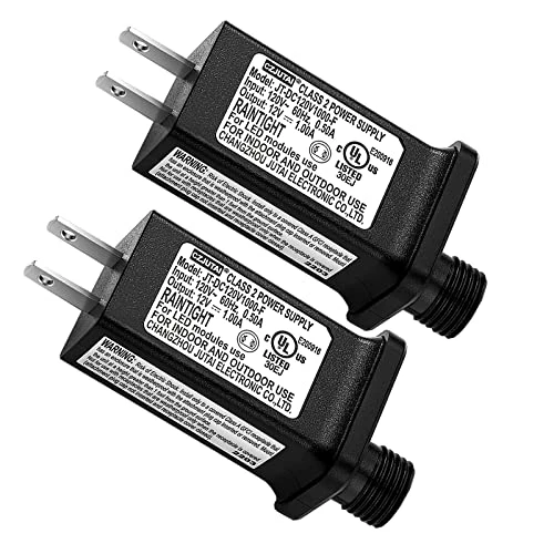 Discount ✨ 2PCS Replacement 12V 1A LED Transformer JT-DC120V1000-F Class 2 Power Supply Adapter Ip44 LED Light Controller Low Voltage Transformer For 🎁 Christmas String Light Inflatable Decorations (12V12W 2PCS) 🌟 3 Discount ✨ 2PCS Replacement 12V 1A LED Transformer JT-DC120V1000-F Class 2 Power Supply Adapter Ip44 LED Light Controller Low Voltage Transformer For 🎁 Christmas String Light Inflatable Decorations (12V12W 2PCS) 🌟