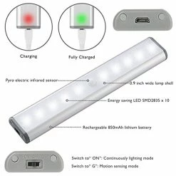 Brand new ⌛ Stick-on Anywhere Portable Little Light Wireless LED Under Cabinet Lights 10-LED Motion Sensor Activated Night Light Build In Rechargeable Battery Magnetic Tap Lights For Closet, Cabinet 🎉 9 Brand new ⌛ Stick-on Anywhere Portable Little Light Wireless LED Under Cabinet Lights 10-LED Motion Sensor Activated Night Light Build In Rechargeable Battery Magnetic Tap Lights For Closet, Cabinet 🎉 -Lighting & Ceiling Fans Shop 51v562PpIiL