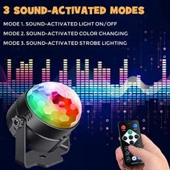 Best Pirce 💯 Sound Activated Party Lights With Remote Control Dj Lighting, Disco Ball Strobe Lamp 7 Modes Stage Light For Home Room Dance Parties 🎂 Birthday Karaoke 🎃 Halloween 🎅 Christmas Wedding Show Club Decorations Black 👍 -Lighting & Ceiling Fans Shop 51vg19qYYHL
