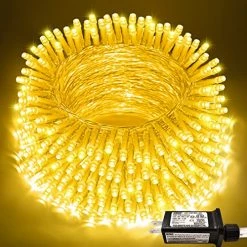 Best deal ๐ 66ft 200 LED ๐ Christmas String Lights Indoor Outdoor Waterproof, Warm White ๐ Christmas Lights Clear Wire, 8 Modes Twinkle Lights Plug In For Tree Room Bedroom Wedding ๐ Christmas Decorations ๐