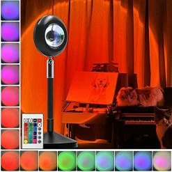 Buy 🥰 Sunset Lamp, Projector Sunset Light 10W LED Projection Night Light 180 Degree Rotation Romantic Rainbow Light USB Charging For Photography Party Home Living Room Bedroom Decor, Sunset Red… 🥰 -Lighting & Ceiling Fans Shop 51xTai46KtS. AC