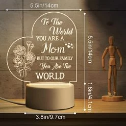 Cheapest 😉 Gifts For Mom From Daughter Son- Mom 🥳 Birthday Gifts Night Light, Mom Gifts For 🎄 Christmas 👪 Thanksgiving- Acrylic Engraved Night Light For Mo 🥰 -Lighting & Ceiling Fans Shop 51yZEr6qEmL