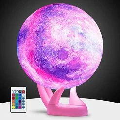 Best reviews of 👍 Galaxy Lamp, 3D Printing Moon Lamp 7.1inch Moon Light 16 Colors Moon Night Light With Remote/Touch Control And USB Rechargeable, Cool Gifts For Kids 👧 Girls Boys 👩 Women Lover (Black Hand Stand) ❤️ -Lighting & Ceiling Fans Shop 51yrDxHFjGL. AC