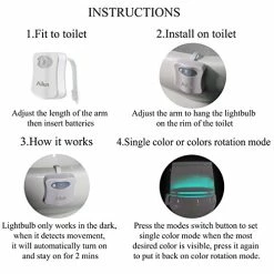 Outlet 🔔 Toilet Night Light 2Pack By Ailun Motion Sensor Activated LED Light 8 Colors Changing Toilet Bowl Illuminate Nightlight For Bathroom Battery Not Included Perfect With Water Faucet Light 💯 -Lighting & Ceiling Fans Shop 51yvH5uQv2L