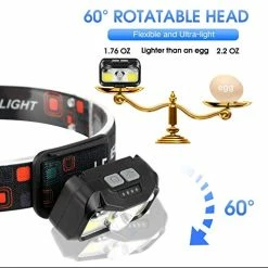 Buy β LHKNL Headlamp Rechargeable, 1100 Lumen Super Bright Motion Sensor Head Lamp Flashlight, 2-Pack Waterproof LED Headlight With White Red Light, 8 Modes Head Lights For Camping Cycling Running Fishing π₯ 9 Buy β LHKNL Headlamp Rechargeable, 1100 Lumen Super Bright Motion Sensor Head Lamp Flashlight, 2-Pack Waterproof LED Headlight With White Red Light, 8 Modes Head Lights For Camping Cycling Running Fishing π₯ -Lighting & Ceiling Fans Shop 51zODtdkMQL