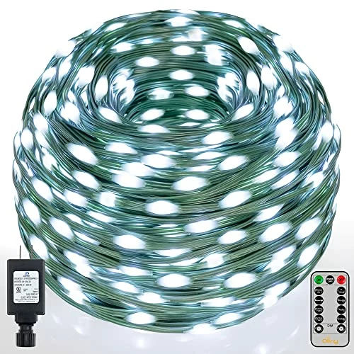 Budget ๐ฏ Christmas Lights Outdoor-800LED 262FT Long Plug In Green Wire ๐ Christmas Tree Lights With Remote-IP67 Waterproof 8 Modes With Timer For House Indoor ๐ฆ Halloween Decorations (Cool White) โ๏ธ 3 Budget ๐ฏ Christmas Lights Outdoor-800LED 262FT Long Plug In Green Wire ๐ Christmas Tree Lights With Remote-IP67 Waterproof 8 Modes With Timer For House Indoor ๐ฆ Halloween Decorations (Cool White) โ๏ธ