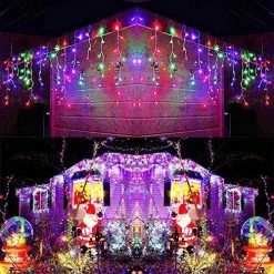 New 💯 Christmas Icicle Lights Outdoor, 360 LED 29.5ft 8 Modes Fairy Icicle String Lights With 60 Drops, Led 🎄 Christmas Twinkle Lights For Holiday, Party, Wedding, Eaves, 🎄 Christmas Decorations (White) 🔔 -Lighting & Ceiling Fans Shop 614frhGx4SL. AC
