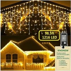 Best reviews of 😉 Christmas Lights Outdoor Decorations 400 LED 33ft 8 Modes Curtain Fairy String Light With 75 Drops, Clear Wire LED String Light Indoor Decor For Wedding Party Holiday ❄ Christmas Decorations Multicolor ✨ -Lighting & Ceiling Fans Shop 615MmNuPCgL. AC