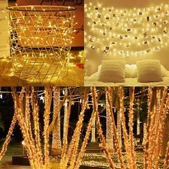 Discount 🌟 300 LED ❄ Christmas Lights, 98.5FT Xmas String Light 8 Lighting Modes, Plug In Waterproof Mini Lights For Outdoor Indoor Holiday ❄ Christmas Tree Wedding Party Bedroom Decorations (Warm White) 😀 -Lighting & Ceiling Fans Shop 6169P8hqnyL