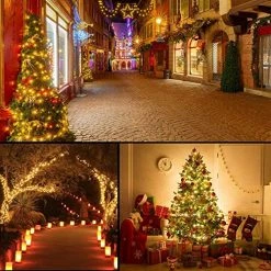 Best Pirce 💯 105FT 300LEDs 🔔 Christmas Lights Outdoor Indoor 8 Modes For 🔔 Christmas Tree Party Decoration, 100% UL Listed (Warm White) 😍 -Lighting & Ceiling Fans Shop 61ASRv568jL