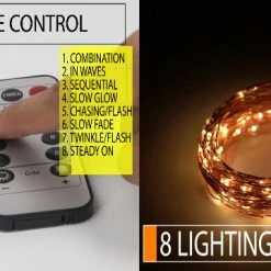 Brand new 🌟 200 LED 66 FT Copper String Lights Fairy String Lights 8 Modes LED String Lights USB Powered With Remote Control For 🎅 Christmas Tree Wedding Party Home Decoration, Warm Wh ✨ 13 Brand new 🌟 200 LED 66 FT Copper String Lights Fairy String Lights 8 Modes LED String Lights USB Powered With Remote Control For 🎅 Christmas Tree Wedding Party Home Decoration, Warm Wh ✨ -Lighting & Ceiling Fans Shop 61EkTmY67dL