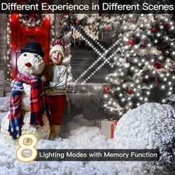 Budget ๐ฏ Christmas Lights Outdoor-800LED 262FT Long Plug In Green Wire ๐ Christmas Tree Lights With Remote-IP67 Waterproof 8 Modes With Timer For House Indoor ๐ฆ Halloween Decorations (Cool White) โ๏ธ 14 Budget ๐ฏ Christmas Lights Outdoor-800LED 262FT Long Plug In Green Wire ๐ Christmas Tree Lights With Remote-IP67 Waterproof 8 Modes With Timer For House Indoor ๐ฆ Halloween Decorations (Cool White) โ๏ธ -Lighting & Ceiling Fans Shop 61GeRL0AbIL