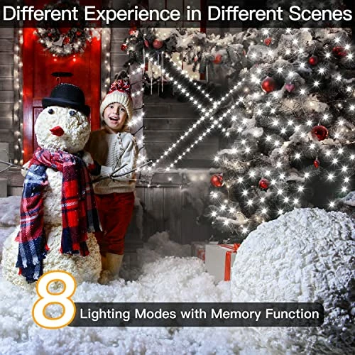 Budget ๐ฏ Christmas Lights Outdoor-800LED 262FT Long Plug In Green Wire ๐ Christmas Tree Lights With Remote-IP67 Waterproof 8 Modes With Timer For House Indoor ๐ฆ Halloween Decorations (Cool White) โ๏ธ 6 Budget ๐ฏ Christmas Lights Outdoor-800LED 262FT Long Plug In Green Wire ๐ Christmas Tree Lights With Remote-IP67 Waterproof 8 Modes With Timer For House Indoor ๐ฆ Halloween Decorations (Cool White) โ๏ธ - Image 4