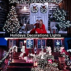 Budget ๐ฏ Christmas Lights Outdoor-800LED 262FT Long Plug In Green Wire ๐ Christmas Tree Lights With Remote-IP67 Waterproof 8 Modes With Timer For House Indoor ๐ฆ Halloween Decorations (Cool White) โ๏ธ 13 Budget ๐ฏ Christmas Lights Outdoor-800LED 262FT Long Plug In Green Wire ๐ Christmas Tree Lights With Remote-IP67 Waterproof 8 Modes With Timer For House Indoor ๐ฆ Halloween Decorations (Cool White) โ๏ธ -Lighting & Ceiling Fans Shop 61HoeE3MdHL