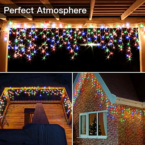 Cheapest β Icicle π Christmas Lights Outdoor-720LED 60FT Multicolored Fairy String Lights-8 Modes Connectable Timer IP44 Waterproof With Remote Plug In For House Roof Yard Patio Indoor π Christmas Decorations π― 7 Cheapest β Icicle π Christmas Lights Outdoor-720LED 60FT Multicolored Fairy String Lights-8 Modes Connectable Timer IP44 Waterproof With Remote Plug In For House Roof Yard Patio Indoor π Christmas Decorations π― - Image 5