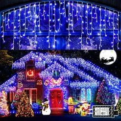 Best reviews of 😉 Christmas Lights Outdoor Decorations 400 LED 33ft 8 Modes Curtain Fairy String Light With 75 Drops, Clear Wire LED String Light Indoor Decor For Wedding Party Holiday ❄ Christmas Decorations Multicolor ✨ -Lighting & Ceiling Fans Shop 61brjZ5peRL. AC