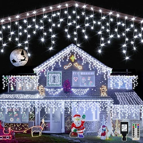 Cheapest β Icicle π Christmas Lights Outdoor-720LED 60FT Multicolored Fairy String Lights-8 Modes Connectable Timer IP44 Waterproof With Remote Plug In For House Roof Yard Patio Indoor π Christmas Decorations π― 11 Cheapest β Icicle π Christmas Lights Outdoor-720LED 60FT Multicolored Fairy String Lights-8 Modes Connectable Timer IP44 Waterproof With Remote Plug In For House Roof Yard Patio Indoor π Christmas Decorations π― - Image 9