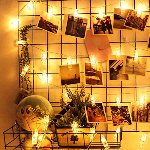 Budget β¨ Photo Clip String Lights LED Battery Operated Starry Fairy Copper String Lights With Clips Warm White For Pictures Bedroom Wall Patio π§ Halloween πͺ Thanksgiving β Christmas Party Wedding DΓ©cor Yellow π 4 Budget β¨ Photo Clip String Lights LED Battery Operated Starry Fairy Copper String Lights With Clips Warm White For Pictures Bedroom Wall Patio π§ Halloween πͺ Thanksgiving β Christmas Party Wedding DΓ©cor Yellow π - Image 2