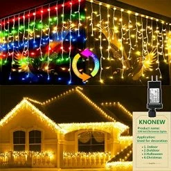 Best reviews of 😉 Christmas Lights Outdoor Decorations 400 LED 33ft 8 Modes Curtain Fairy String Light With 75 Drops, Clear Wire LED String Light Indoor Decor For Wedding Party Holiday ❄ Christmas Decorations Multicolor ✨ -Lighting & Ceiling Fans Shop 61dQOTX M1L. AC