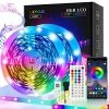 New ❤️ 100ft Led Lights For Bedroom, APP Control Music Sync Color Changing,Ultra Long RGB 5050 Led Strip Lights With 44Keys IR Remote For 🎄 Christmas Room Home Decoration 💯