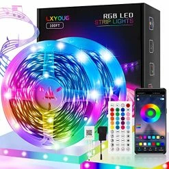 New β€οΈ 100ft Led Lights For Bedroom, APP Control Music Sync Color Changing,Ultra Long RGB 5050 Led Strip Lights With 44Keys IR Remote For π Christmas Room Home Decoration π―