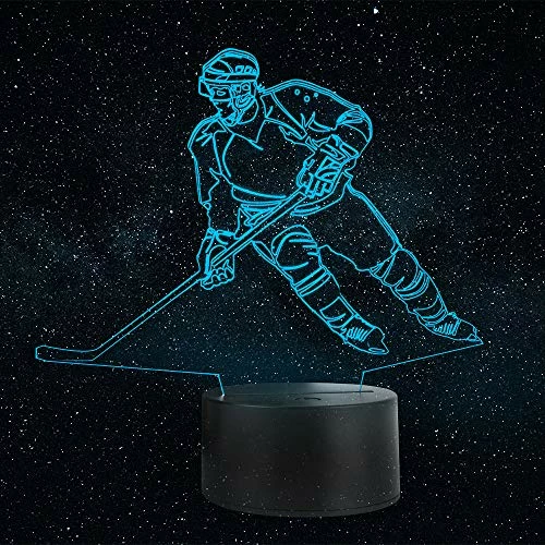 Cheapest ๐ Hockey Player 3D Lamp Night Lights For Kids 7 LED Color Changing Touch Table Desk Lamps Lighting Cool Toys Gifts ๐ Birthday Xmas Decoration For Sports Hockey Fan ๐ 4 Cheapest ๐ Hockey Player 3D Lamp Night Lights For Kids 7 LED Color Changing Touch Table Desk Lamps Lighting Cool Toys Gifts ๐ Birthday Xmas Decoration For Sports Hockey Fan ๐ - Image 2
