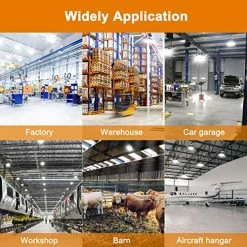 Promo 🛒 UFO LED High Bay Light 150W 21,000lm 5000K Daylight 600W HID/HPS Equivalent With US Plug 5’ Cable LED Warehouse Lights Commercial Shop Workshop Garage Factory Lowbay Area Lighting Fixture 👍 -Lighting & Ceiling Fans Shop 61gZXaMFapL