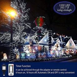 Deals ❤️ 403ft 1000 LED String Lights Outdoor 🎄 Christmas Lights 8 Modes & Timer Fairy Light Plug In Waterproof LED String Lights For Xmas Yard Tree Wedding Party Holiday Decorations (Cool White) 🥰 -Lighting & Ceiling Fans Shop 61smci1A0bL