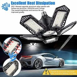 Hot Sale 😀 Metal LED Garage Lights 2 Pack 150W Garage Light 15000LM LED Garage Lights With 5+1 Multi-Position Panels Deformable E26/E27 Garage Lighting LED Shop Light 6500K Daylight For Garage Basement ✨ -Lighting & Ceiling Fans Shop 61tWYYycuOL