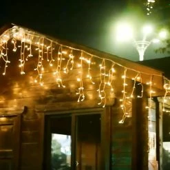 Best reviews of 😉 Christmas Lights Outdoor Decorations 400 LED 33ft 8 Modes Curtain Fairy String Light With 75 Drops, Clear Wire LED String Light Indoor Decor For Wedding Party Holiday ❄ Christmas Decorations Multicolor ✨ -Lighting & Ceiling Fans Shop 719PYT0g6UL