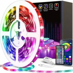 Deals 🔥 Led Lights For Bedroom 100ft (2 Rolls Of 50ft) Music Sync Color Changing LED Strip Lights With Remote And App Control 5050 RGB LED Strip, LED Lights For Room Home Party Decorat ⭐ -Lighting & Ceiling Fans Shop 71TzjixgnGL. AC
