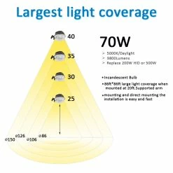 Coupon 🔥 LED Barn Light 70W, 9800lm Dusk To Dawn Outdoor Yard Lighting With Photocell, 5000K Daylight, 500W MH/HPS Replacement, 5-Year Warranty, IP65 Waterproof For Security/Area Light 😍 -Lighting & Ceiling Fans Shop 71ZMdkLpG2L