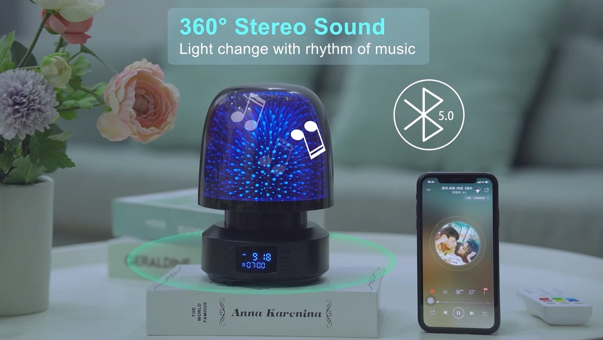 Deals π― Night Light Bluetooth Speaker - 360Β° Rotation 3D Glass Starry NightLight With Alarm Clock, 7 Color Changing Dimmable Table Lamp For Bedroom, β Christmas Gifts Idea For Teen Boys π§ Girls Baby 360 Rotation 3d Glass Starry Night Light β 8 Deals π― Night Light Bluetooth Speaker - 360Β° Rotation 3D Glass Starry NightLight With Alarm Clock, 7 Color Changing Dimmable Table Lamp For Bedroom, β Christmas Gifts Idea For Teen Boys π§ Girls Baby 360 Rotation 3d Glass Starry Night Light β - Image 6