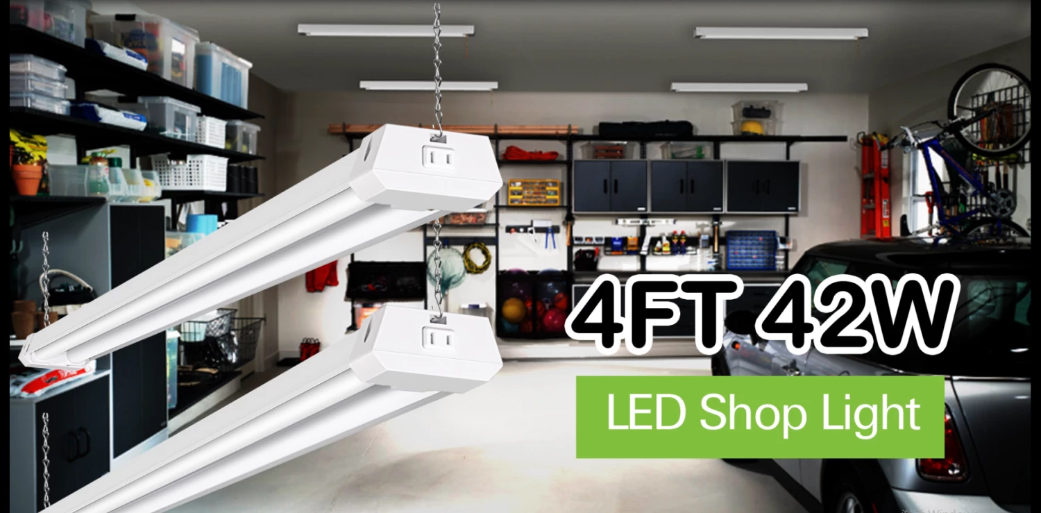 Top 10 β 4 Pack 4FT LED Shop Light, Linkable Utility Shop Lights, 42W, 5000K Daylight White Shop Light For Garages, Workshops,Hanging Or FlushMount, Power Cord With Pull Chain Switch, ETL π 7 Top 10 β 4 Pack 4FT LED Shop Light, Linkable Utility Shop Lights, 42W, 5000K Daylight White Shop Light For Garages, Workshops,Hanging Or FlushMount, Power Cord With Pull Chain Switch, ETL π - Image 5