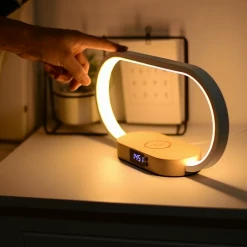 Deals 🔥 Bedside Lamp With USB Port,Bedroom Lamp With 10W Fast Wireless Charger,Nightstand Lamp With Clock,Table Lamps For Nightstand,Touch Lamps For Bedroom,Wood Decor,Stepless Dimming&3 Color Modes Burlywood 💯 -Lighting & Ceiling Fans Shop A1aU6LjSXZL